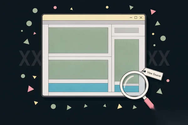 网页结构审查概念插画